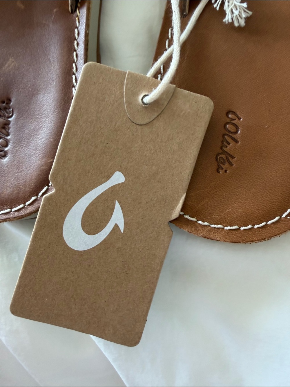 Olukai Metallic Leather Flip Flop Sandals - Brand New w/tags, never worn Sz US 9 - Picture 3 of 5